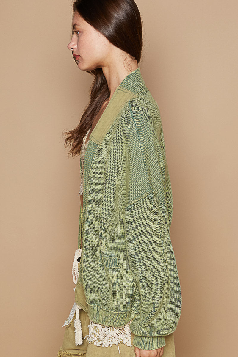 Olive Vintage Cardigan