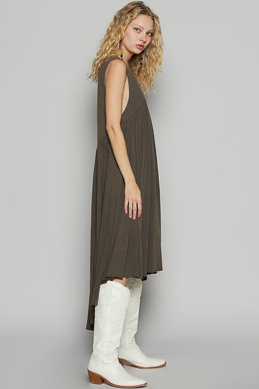 Antique Charcoal Babydoll Dress