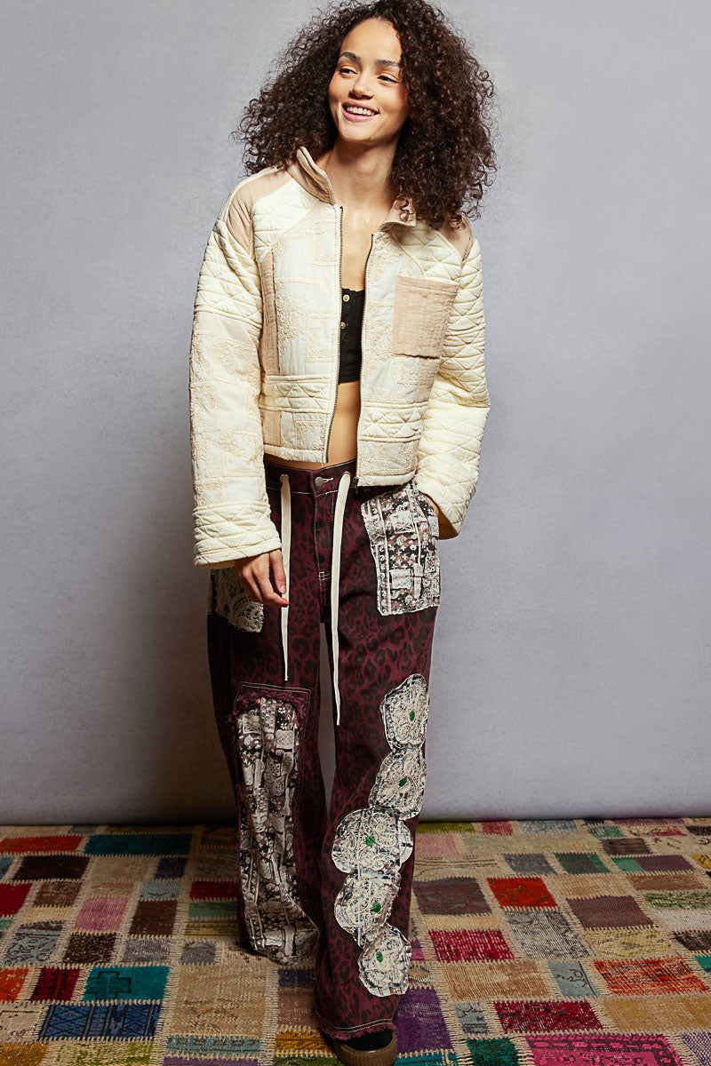 Natural Embroidered Jacket