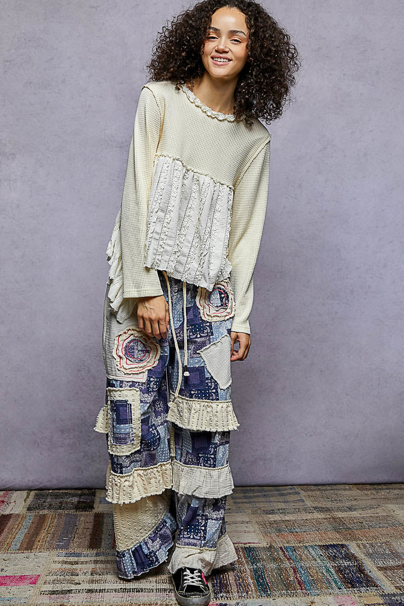 Cream Ruffle Longsleeve