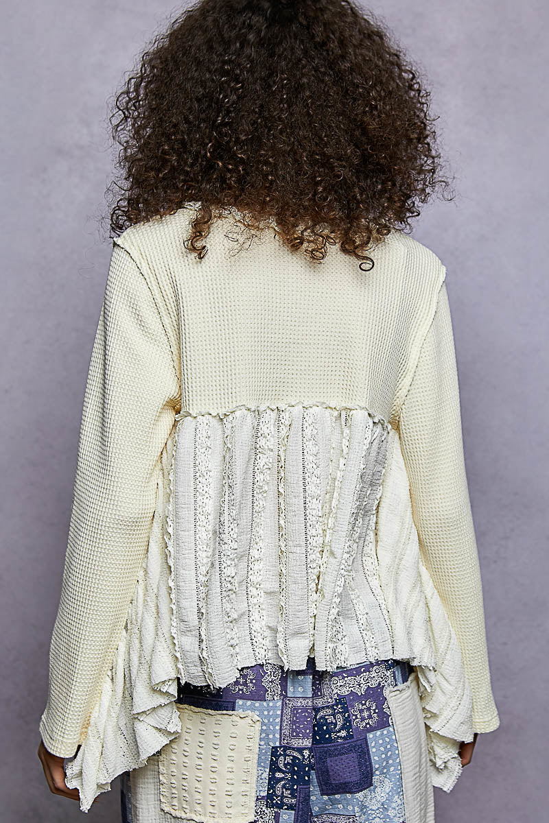 Cream Ruffle Longsleeve