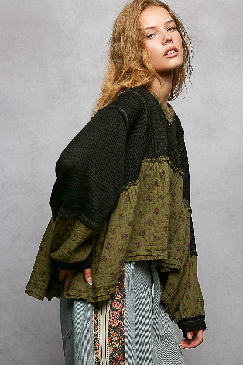 Black & Green Sweater