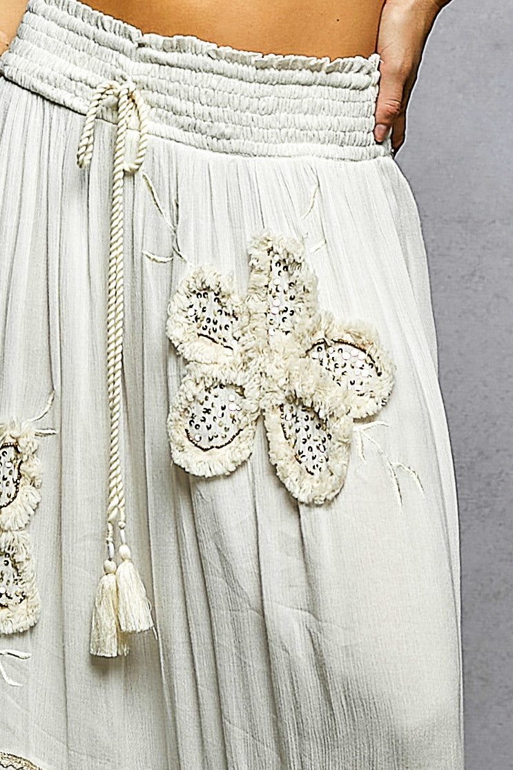 Ivory Ruffle Skirt