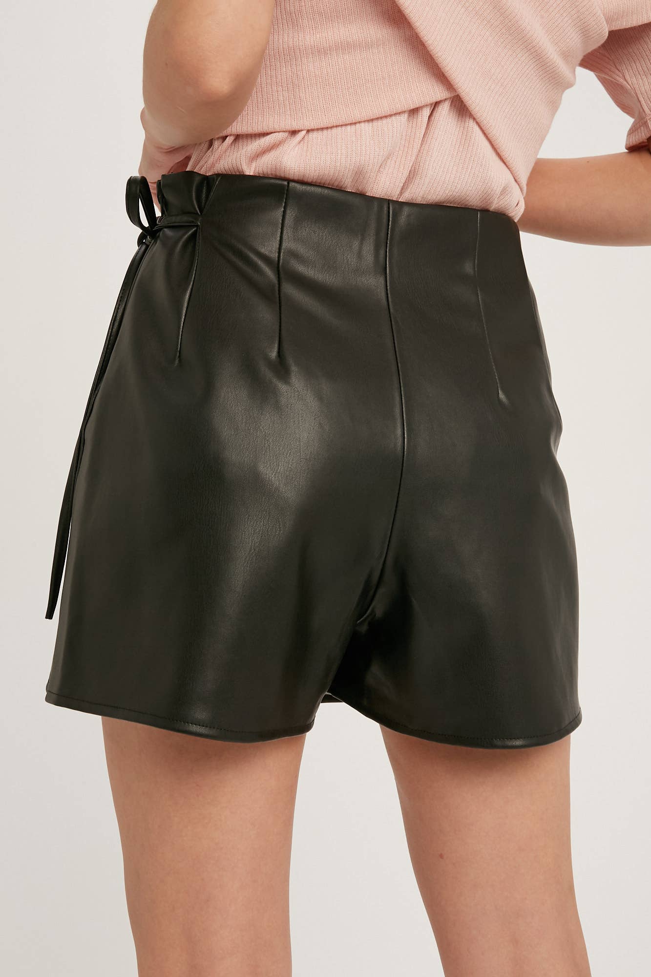 Leather Crossover Skort