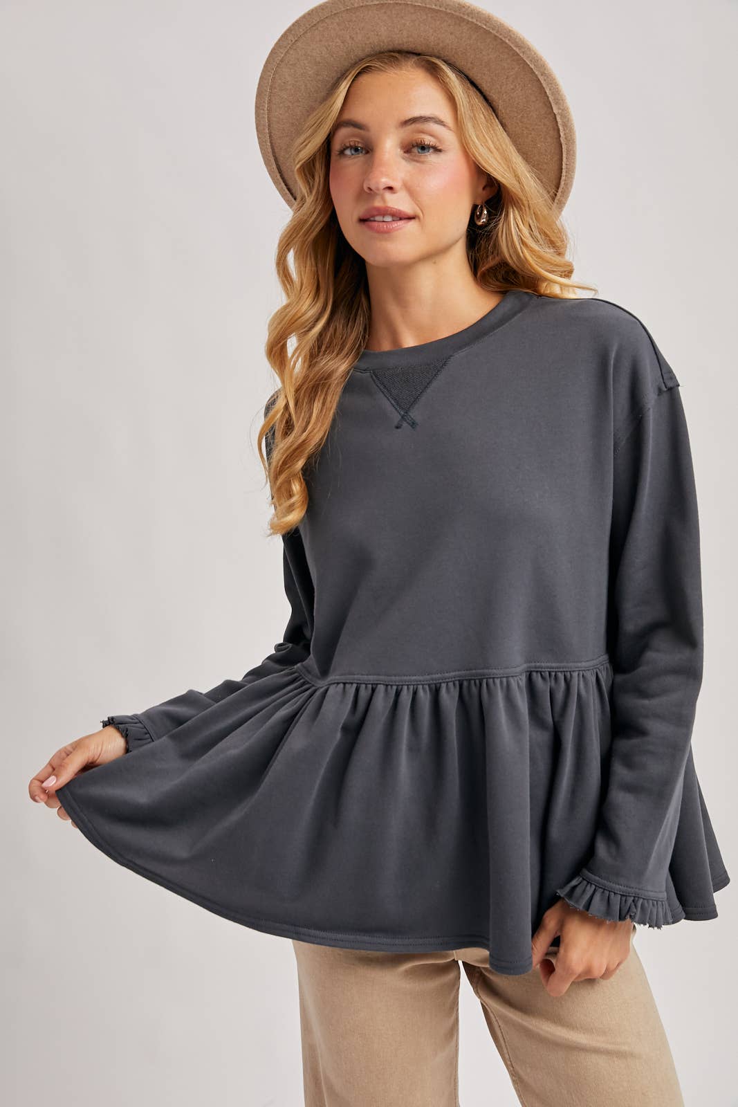 Ash Peplum Sweatshirt