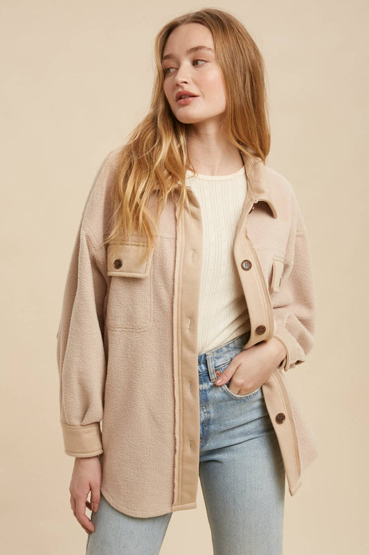 Natural Fleece Shacket