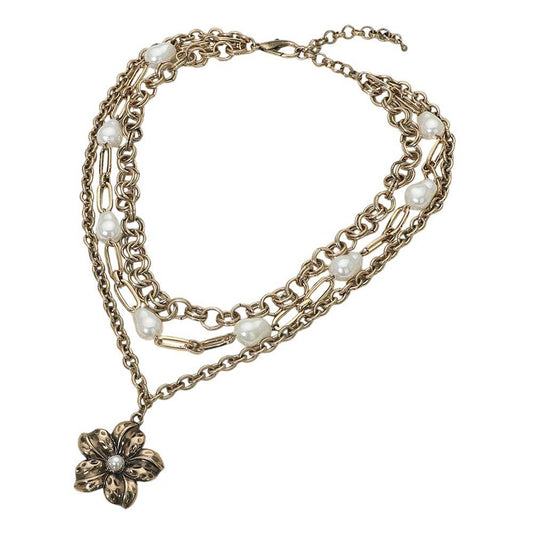 Flower Pearl Statement Necklace