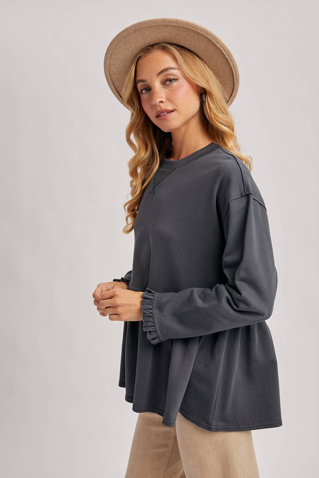 Ash Peplum Sweatshirt