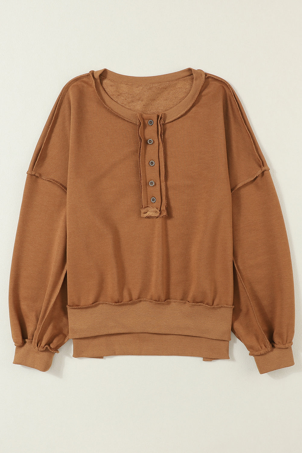 Chestnut Button Sweatshirt