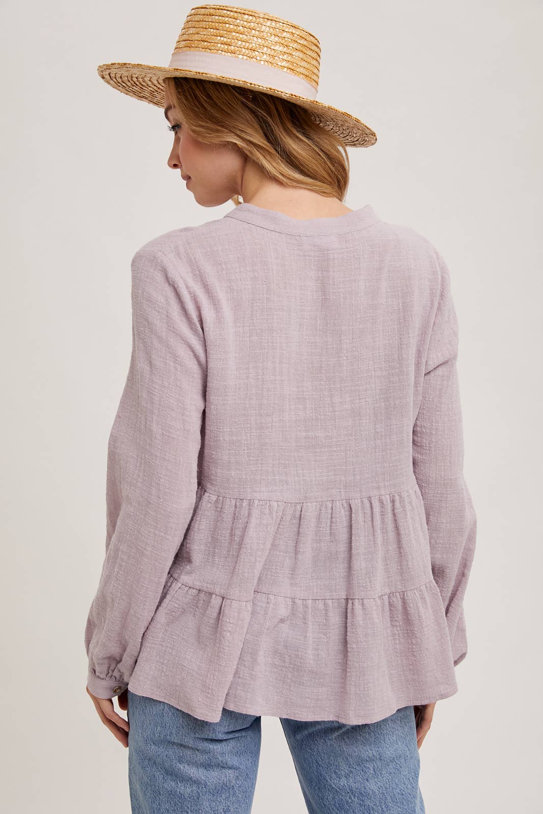 Mauve Tiered Blouse