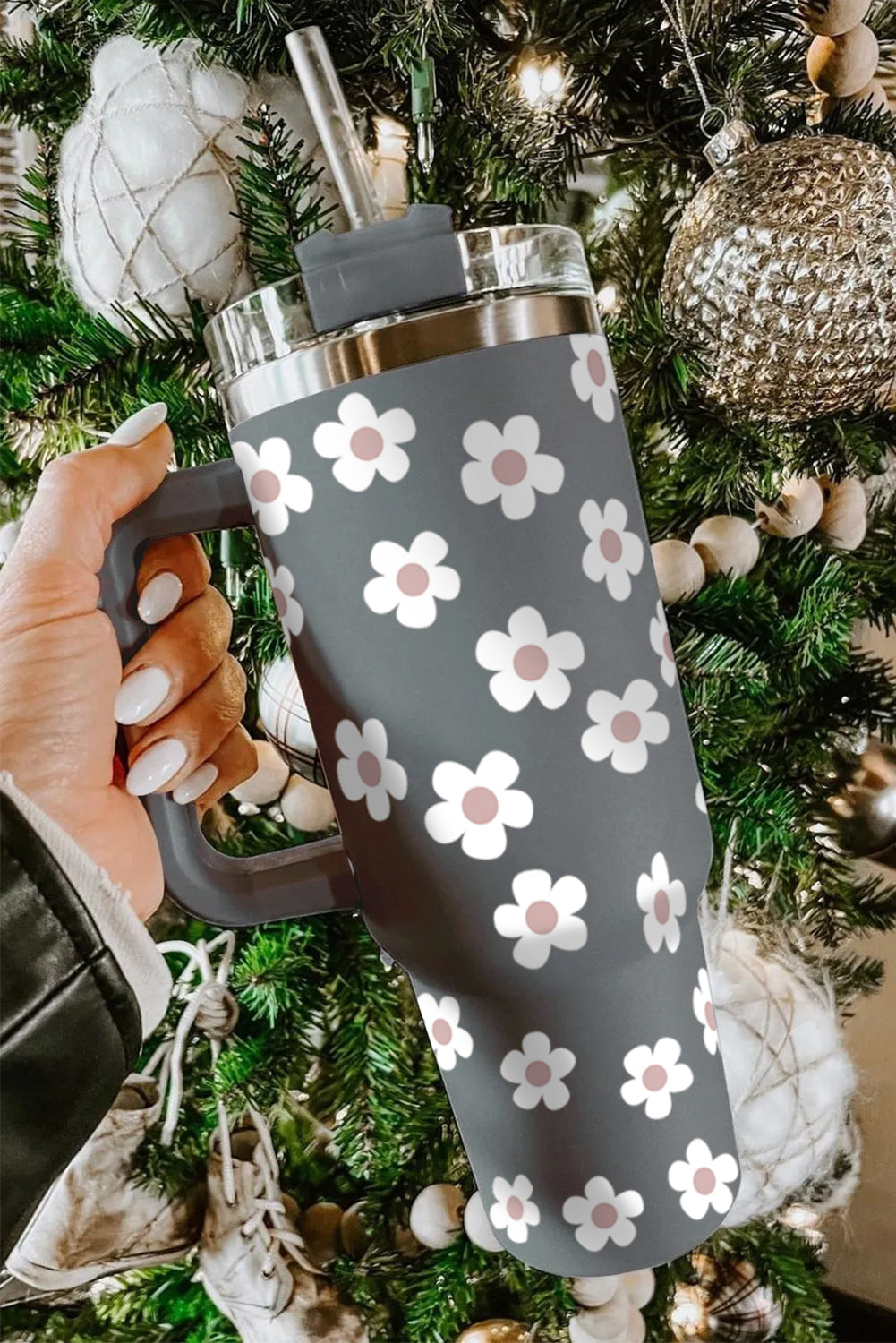 Gray Flower Cup