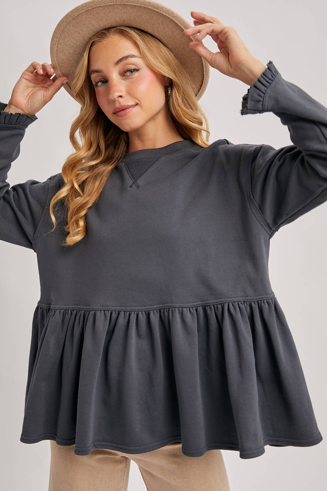 Ash Peplum Sweatshirt
