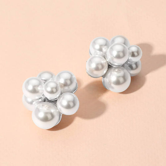 Pearl Cluster Earrings