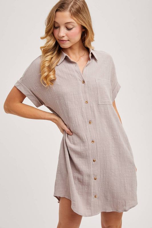 Mushroom Button Up Dress