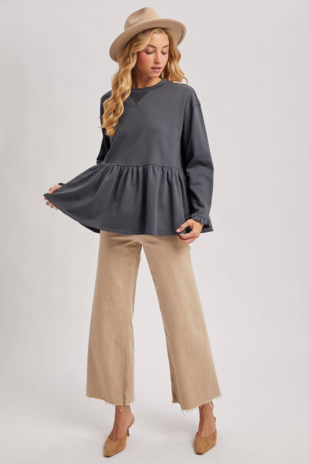 Ash Peplum Sweatshirt