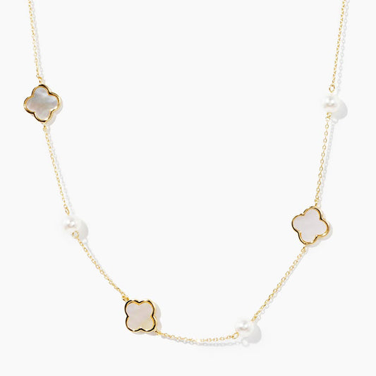 Mother of Pearl Necklace: Gold Pink