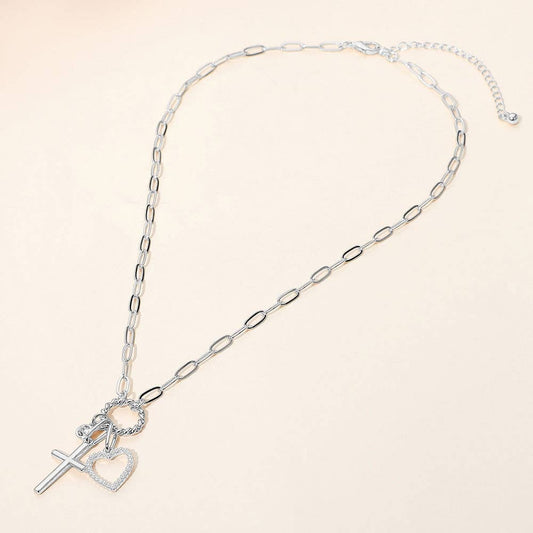 Pearl Heart Charm Necklace