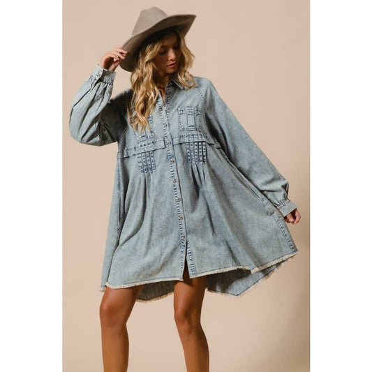 Light Denim Button Down Dress