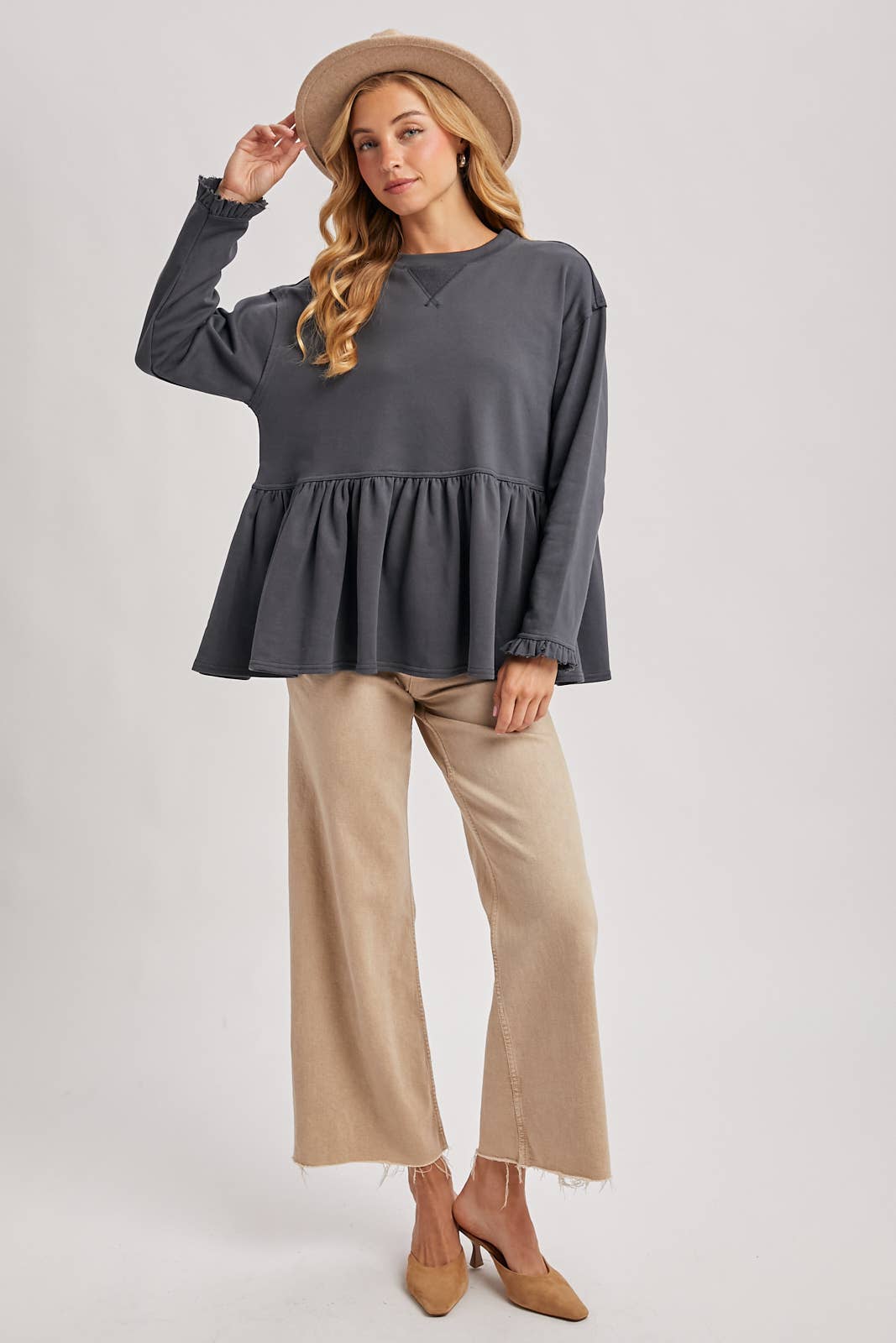 Ash Peplum Sweatshirt