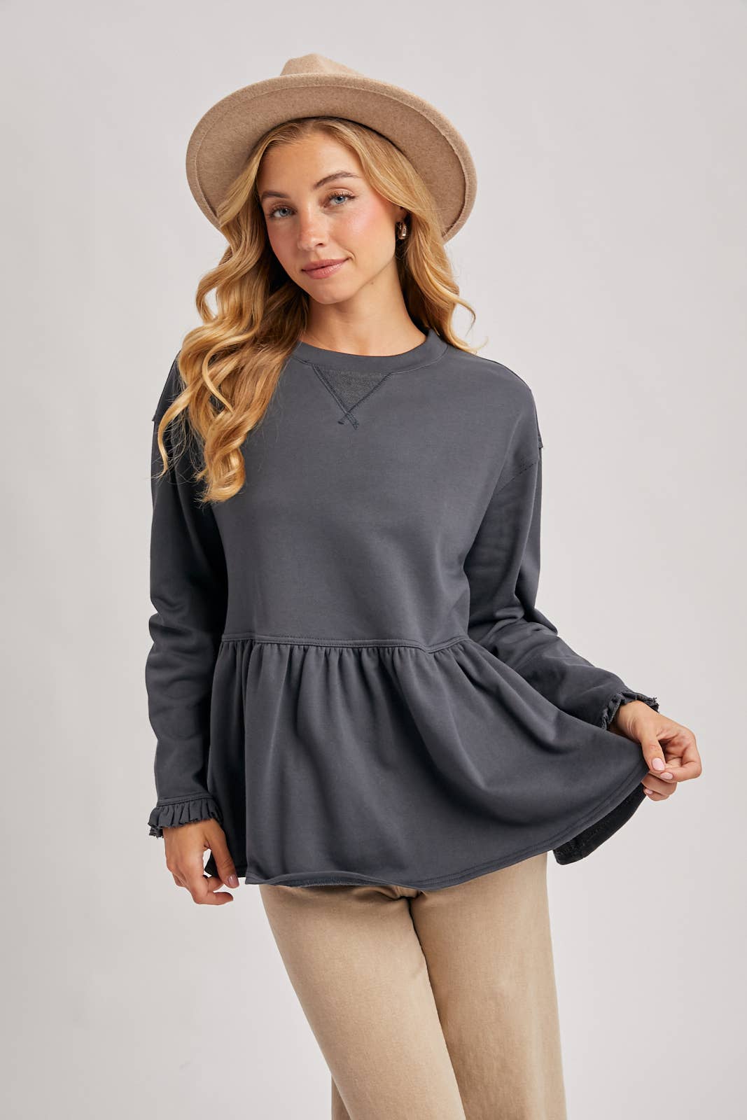Ash Peplum Sweatshirt