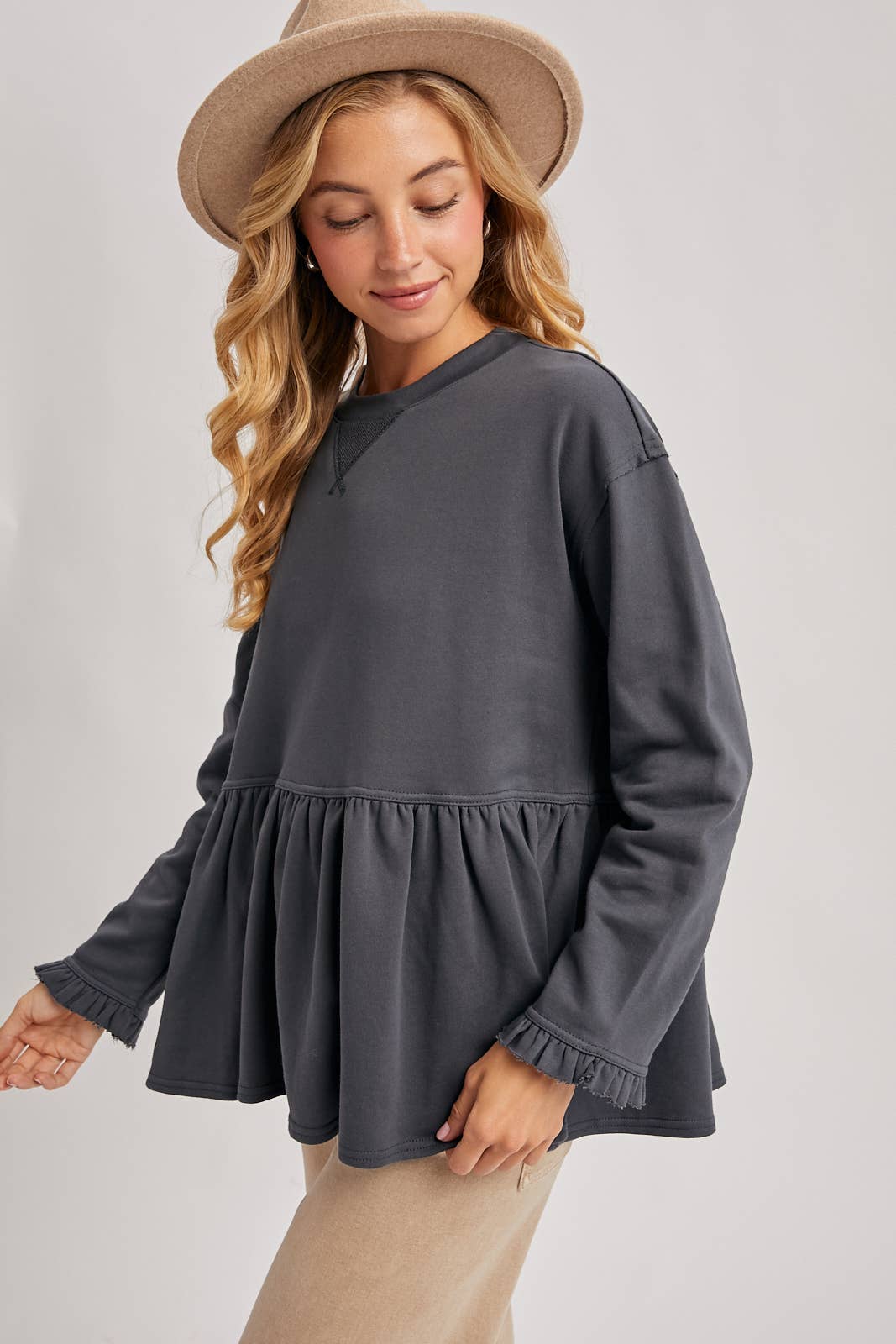 Ash Peplum Sweatshirt