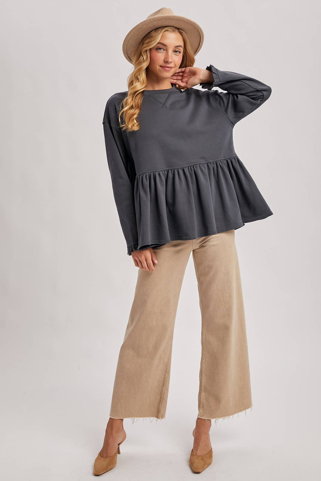 Ash Peplum Sweatshirt