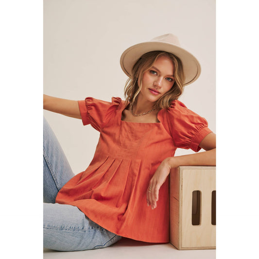 Cayenne Pleated Blouse
