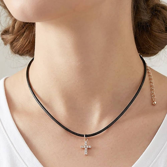 Black Cross Necklace