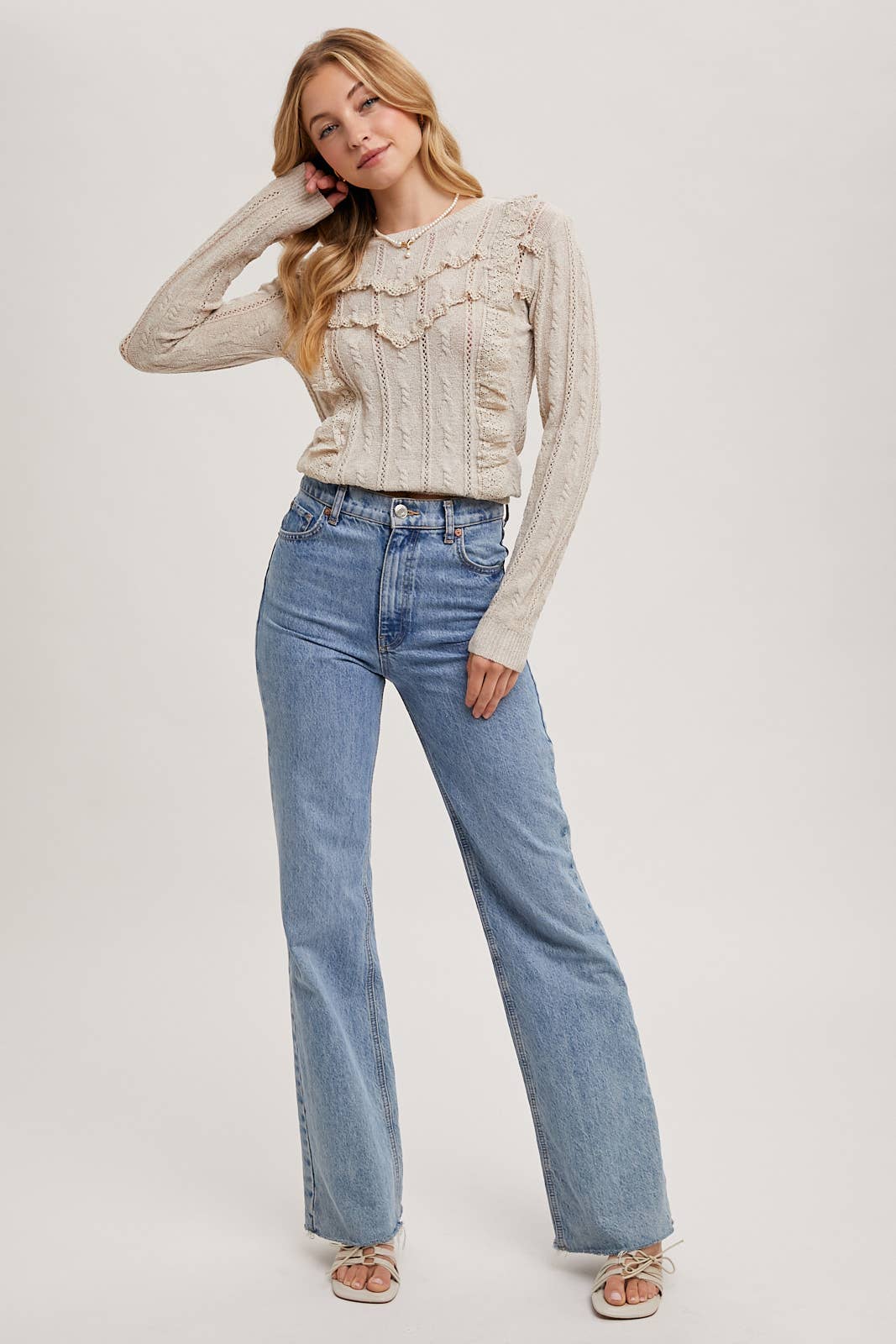 Birch Frill Shoulder Sweater