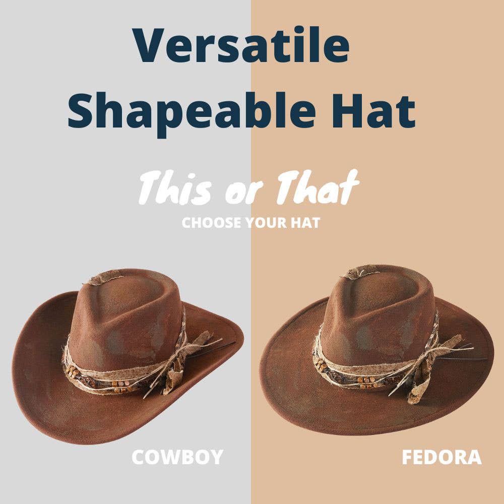 Feather Distressed Hat