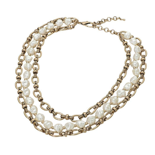 Chunky Pearl Statement Necklace