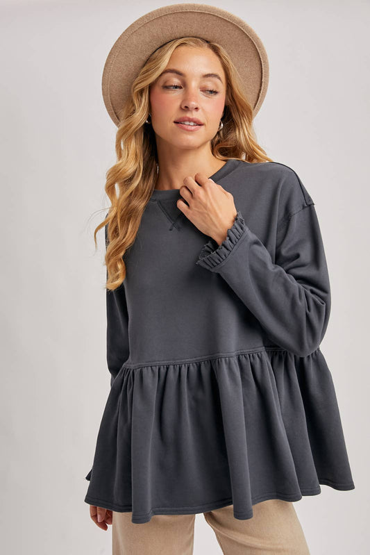 Ash Peplum Sweatshirt
