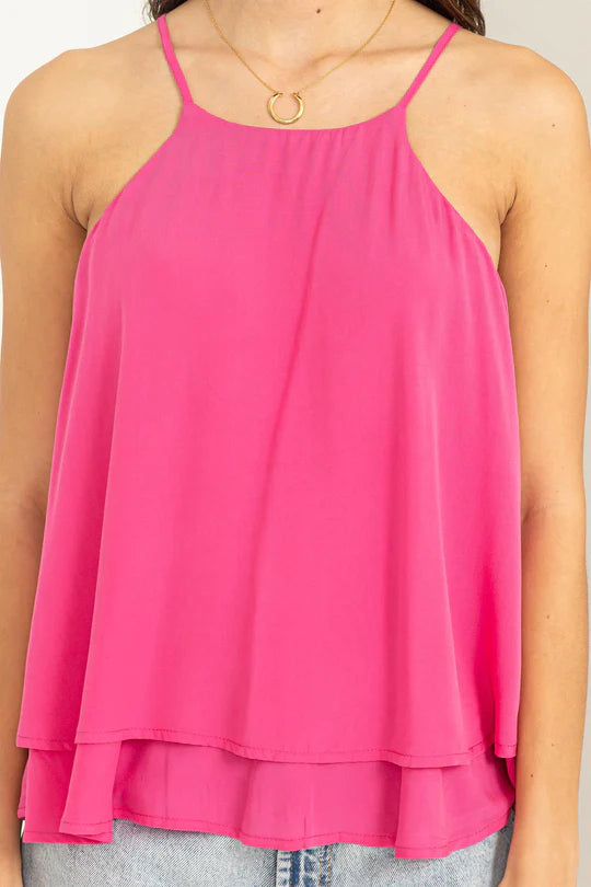 Fuchsia Sleeveless Halter