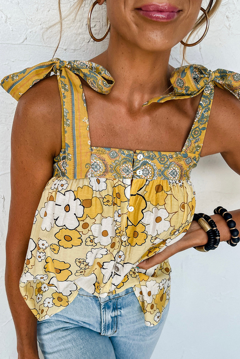 Yellow Floral Tank