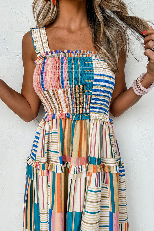 Mix Striped Maxi Dress