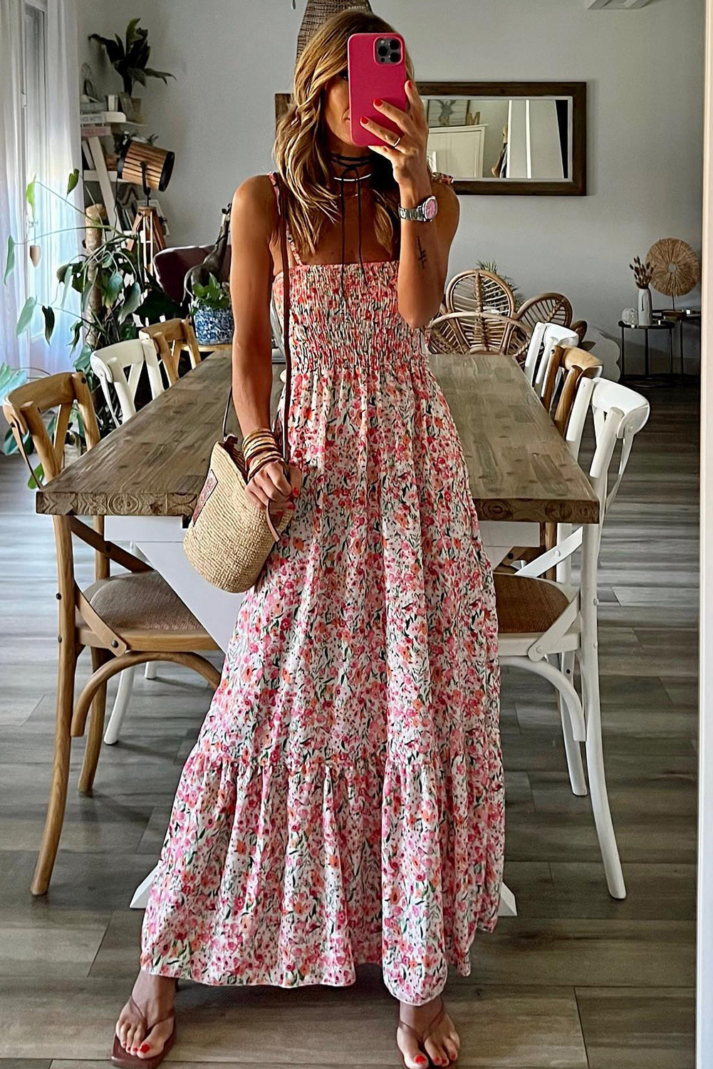 Floral Ruffled Maxi Dress