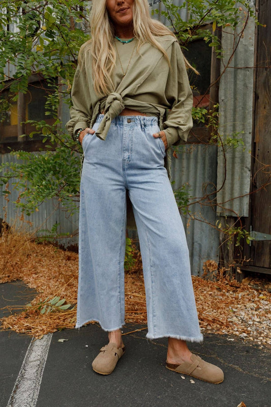 Light Wash Wide Leg Jeans