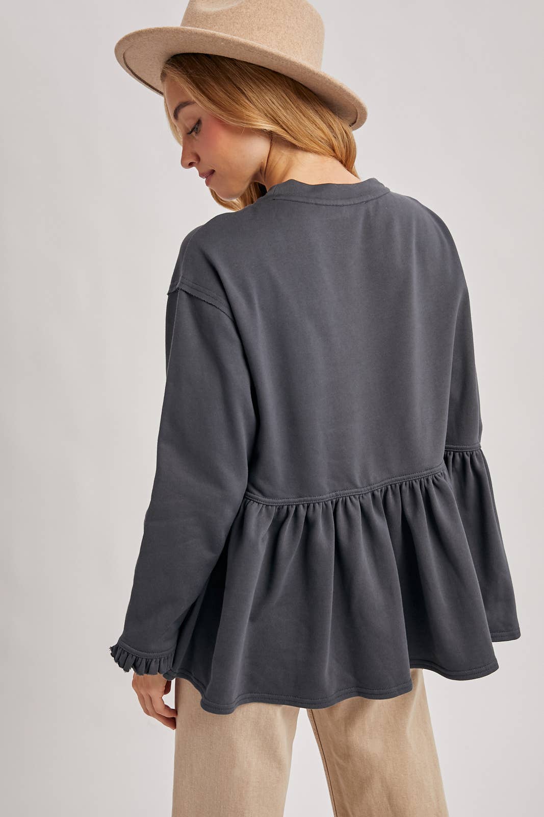 Ash Peplum Sweatshirt