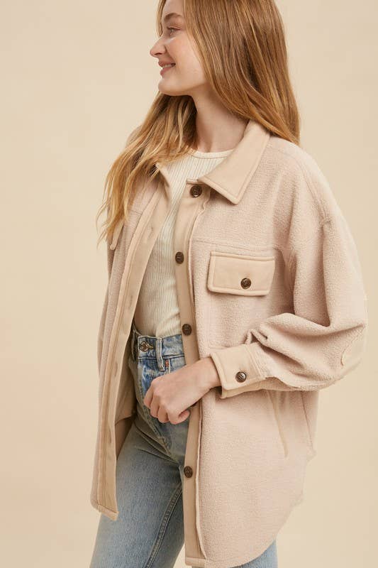 Natural Fleece Shacket
