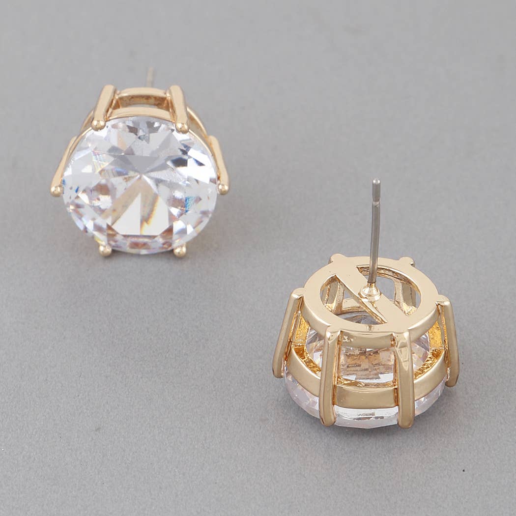 Gold Embedded Rhinestone Stud