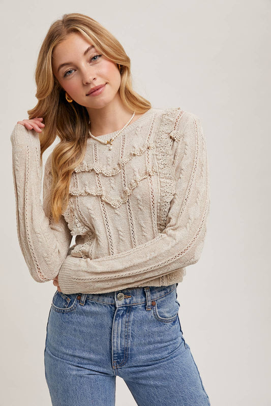 Birch Frill Shoulder Sweater