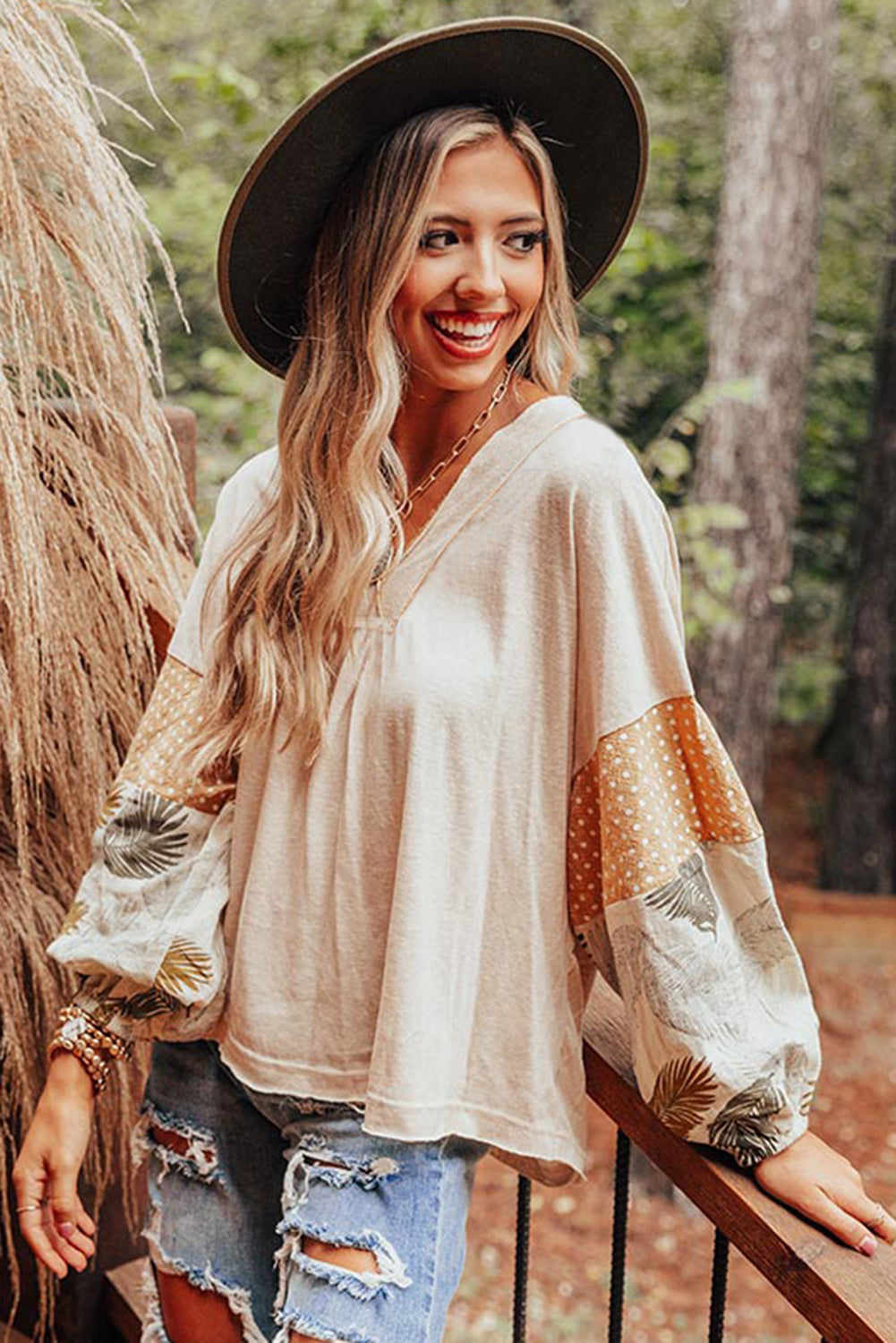 Palm Polka Blouse
