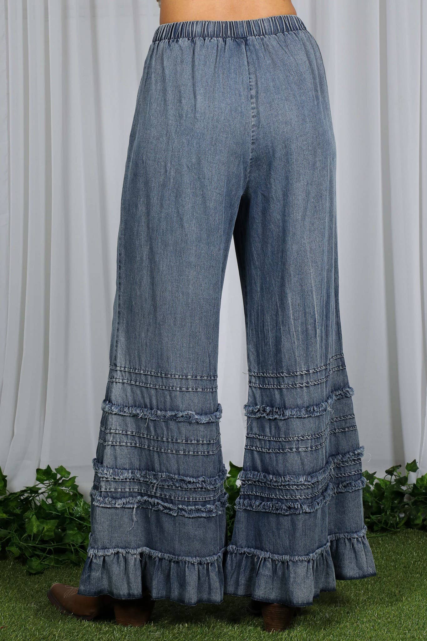 Flared Ruffle Denim