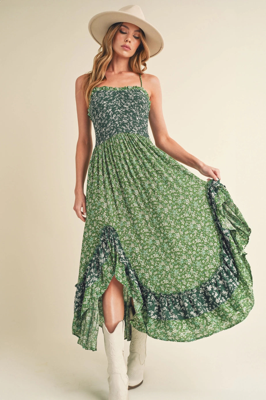 Green Floral Dress