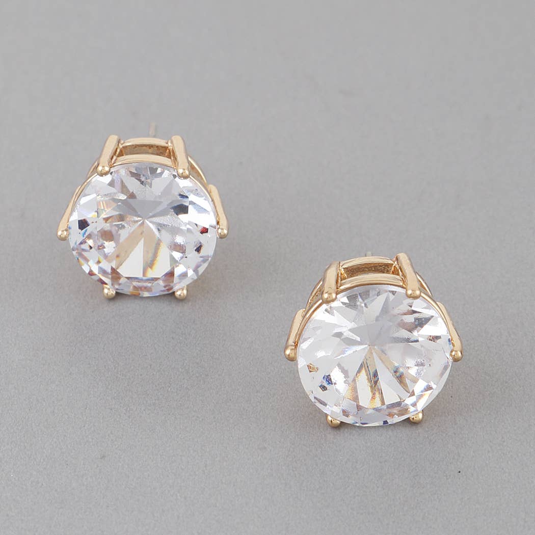Gold Embedded Rhinestone Stud
