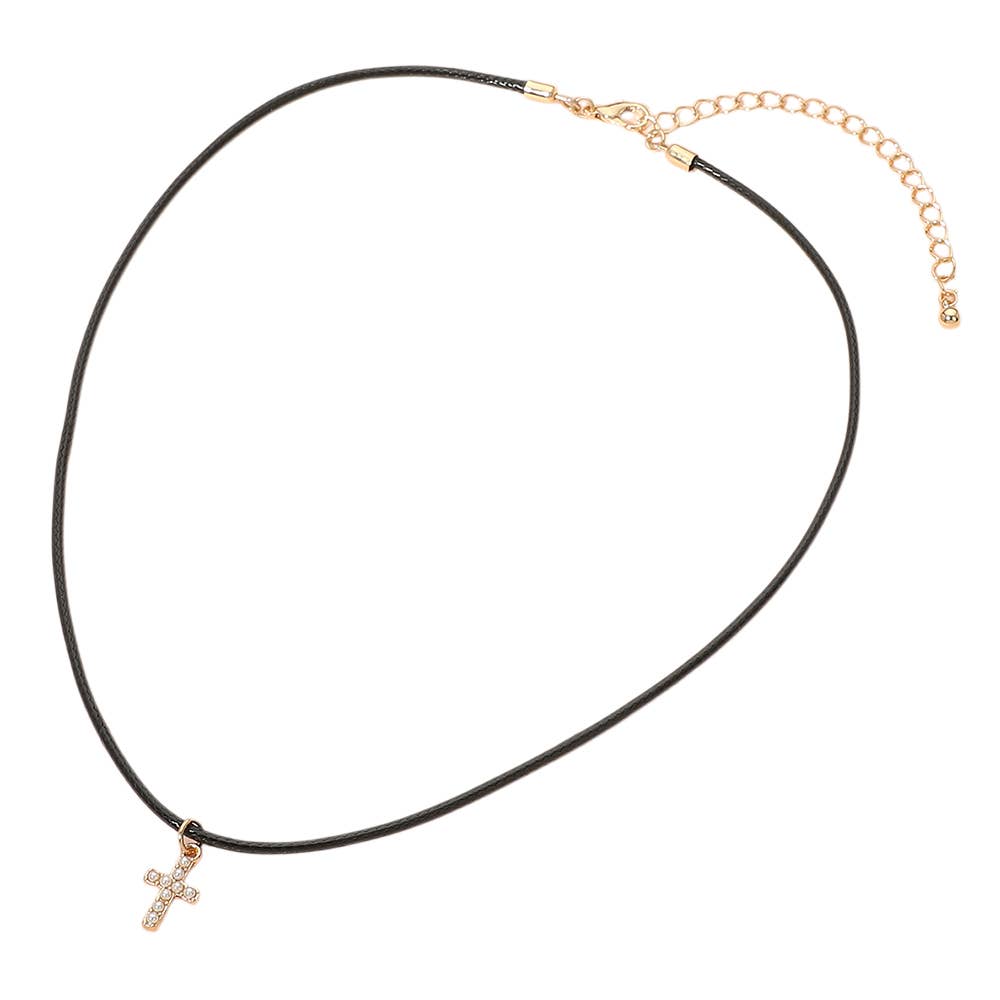 Black Cross Necklace