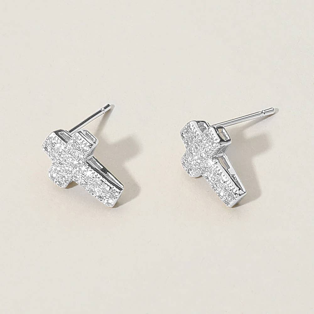 Cross Stud Earrings