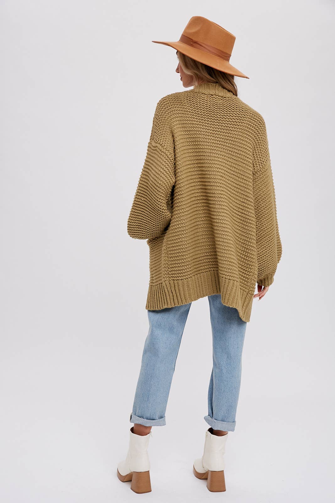 Olive Chunky Cardigan