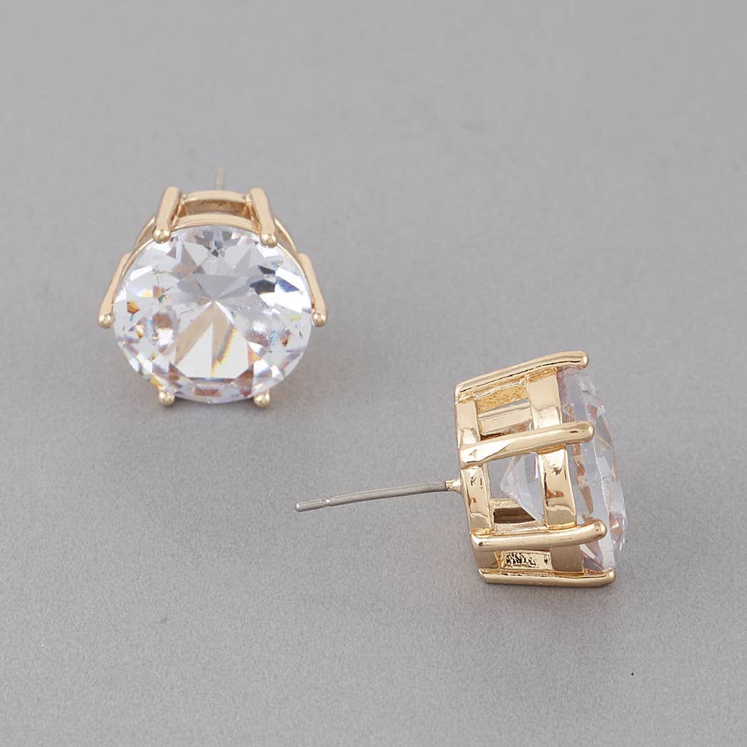 Gold Embedded Rhinestone Stud