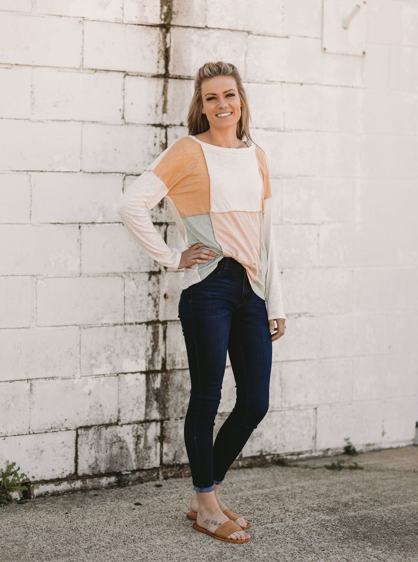 Cotton Slub Jersey Color Block